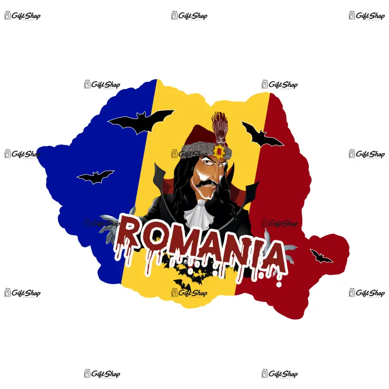Dracula romania, magnet harta, model mgs199